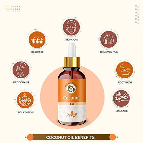 Кокосово масло CRYSALIS (Cocos Nucifera) | Чисто и Натурално Неразбавленное Масло-носител За грижа за кожата и косата - 30 мл