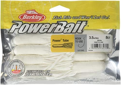 Риболовна стръв Berkley PowerBait Power Tube, Бяла, 3 1/2 | 9 см