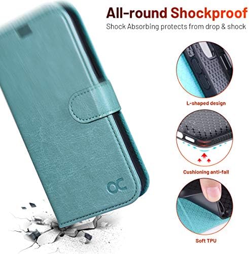 Калъф Съвместим с iPhone 12 Mini Портфейла Case чанта за носене-за награда от изкуствена кожа с панти капак и притежатели на карти, RFID-Принудителна поставка [Противоударная