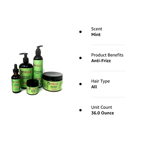 MIELLE Rosemary Mint Organics Съдържа биотин и стимулира Растежа на косата Средство за укрепване и възстановяване на косата и комплект
