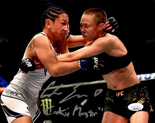 Карл Эспарза с подпис и надпис 8x10 снимка UFC MMA JSA COA Роза Намаджунас