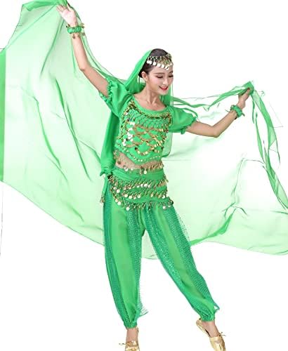 ZLTdream Женски Индийски Танц На Корема Пъстър Шал-Toile 2,2*1,2 М За Хелоуин Костюм Съдържат От Шифон