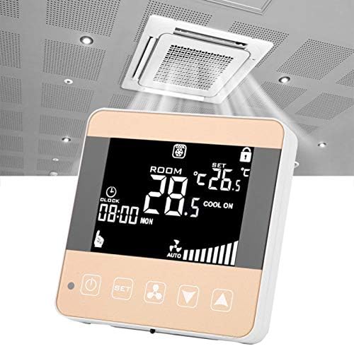Термостат Фанкойла AC200-240V Интелигентен Цифров Централна Термостата на климатика Регулатор на температурата Блок Фанкойлов LCD дисплей