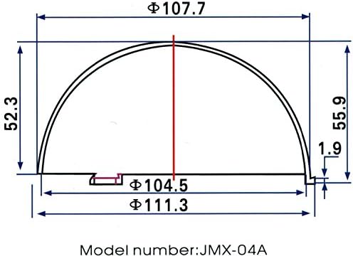 JMX 4-Инчов Акрилен Корпус на Камерата за Видеонаблюдение с Прозрачна Куполна капак за вътрешно/Външно видеонаблюдение