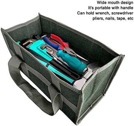 Чанта за инструменти с широко гърло, Холщовая Износостойкая Водоустойчива чанта за съхранение на инструменти, с Голям капацитет,