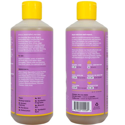 Alaffia всеки ден Shea Body Wash - Естествено средство за овлажняване и пречистване, без отстраняване на натурални масла с