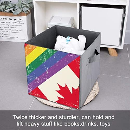 Дъгата Флаг Гая и Канада, Сгъваеми Кутии За Съхранение, Основи, Сгъваеми Тъканни Кубчета За Съхранение на Кутии-Организаторите