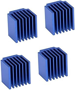 Аксесоари за принтер резервни Части за 3D-принтер Радиатор драйвер за стъпков мотор Син Охлаждащ радиатор Лесен за инсталиране и употреба (Размер: 5 бр.)