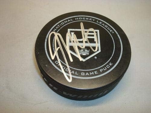 Джейк Маззин подписа Хокей шайба Официалната игра на Лос Анджелис Кингс PSA / DNA COA 1A - за Миене на НХЛ с автограф