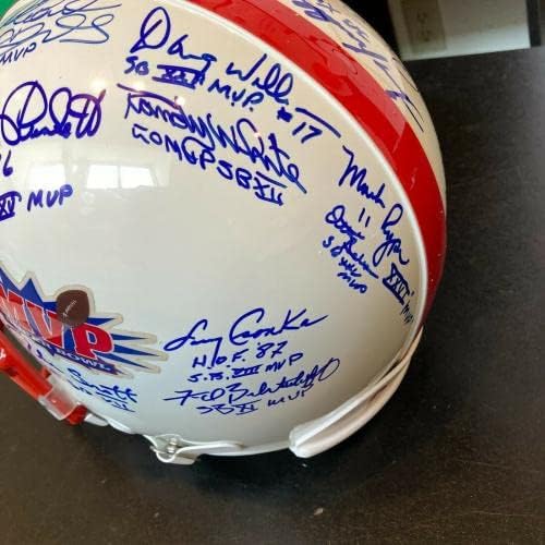 Красива пълен размер Каска с автограф MVP на Супербоул 23 Sigs Bart Starr JSA COA - Каски NFL с автограф