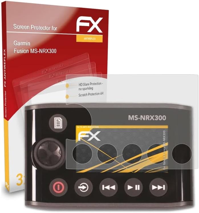 Защитно фолио atFoliX, съвместима със защитно фолио Garmin Fusion MS-NRX300, Антибликовая и амортизирующая защитно фолио FX (3X)