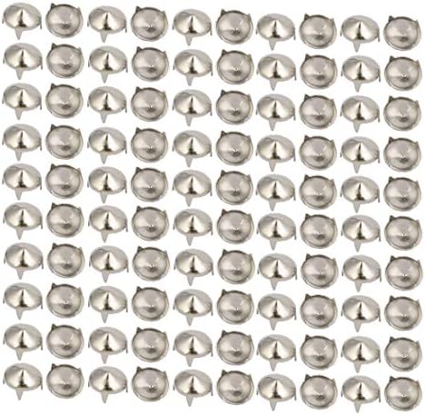 Нов Lon0167 100шт 10 мм Остроконечная Дизайнерска хартия Brad Сребристи тонове за Scrapbooking САМ Занаятите (100 штукле