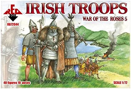 Фигурки в червена кутия Войната червен и Бели рози: Ирландски сили (40 броя) (мащаб 1/72)