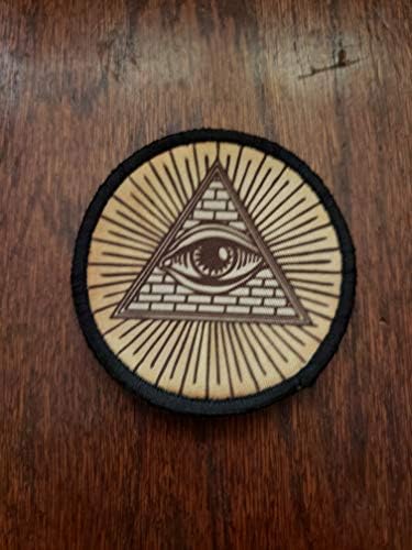 Тактическа нашивка Illuminati All Seeing Eye Произведено в САЩ - ленти, идеални за вашия военна жилетка, шапка, раница. Забавна нашивка от Redheadedtshirts!