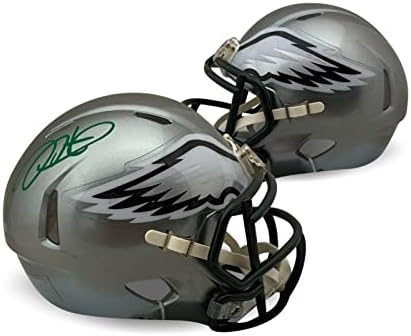Мини-Каска Jalen Hurts с автограф на Philadelphia Eagles Flash, Подписан от PSA DNA COA - Каски NFL с автограф