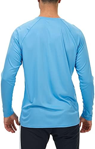Valano Мъжки Ризи с дълъг ръкав UPF 50 + Защита От Слънцето SPF Леки, бързо съхнещи Тениски За Разходки, Бягане, Риболов