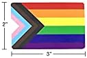 Етикети с Флага Гордост напредък ЛГБТК, 4 Опаковки Цветни Стикери ЛГБТК-PK-B
