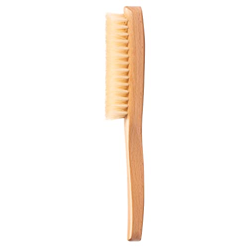 GranNaturals Четка за коса с гладка задната част от косъм на глиган - Четка за коса, с бяла четина за изглаждане на косата за създаване