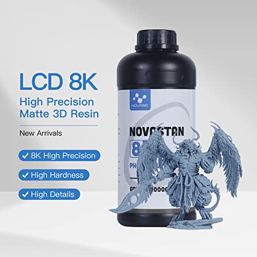 NOVA3D 8k Фотополимерная Смола Бързо 405nm UV Втвърдяване Стандартна Смола Висока Точност Не Крехката за LCD 3D Принтер Сив 1000g