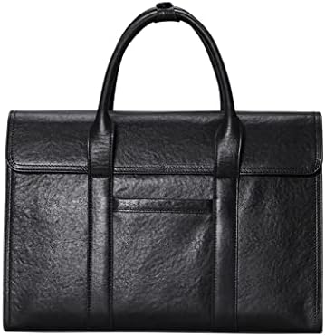 YLYAJY Мъжка чанта с ръчно изземване, мъжки чанти от телешка кожа с централен слой, Мъжка чанта-куфарче с голям капацитет (Цвят: D, размер: