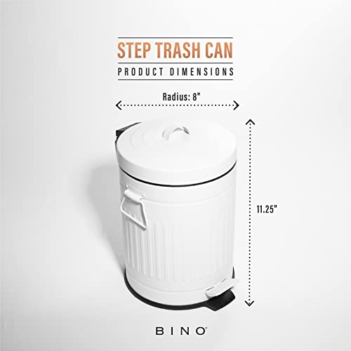Кофата за боклук, BINO Round Step | Кошчето за боклук в банята на дома или офиса с капаци | Кухненско Кошчето за боклук с Нескользящим