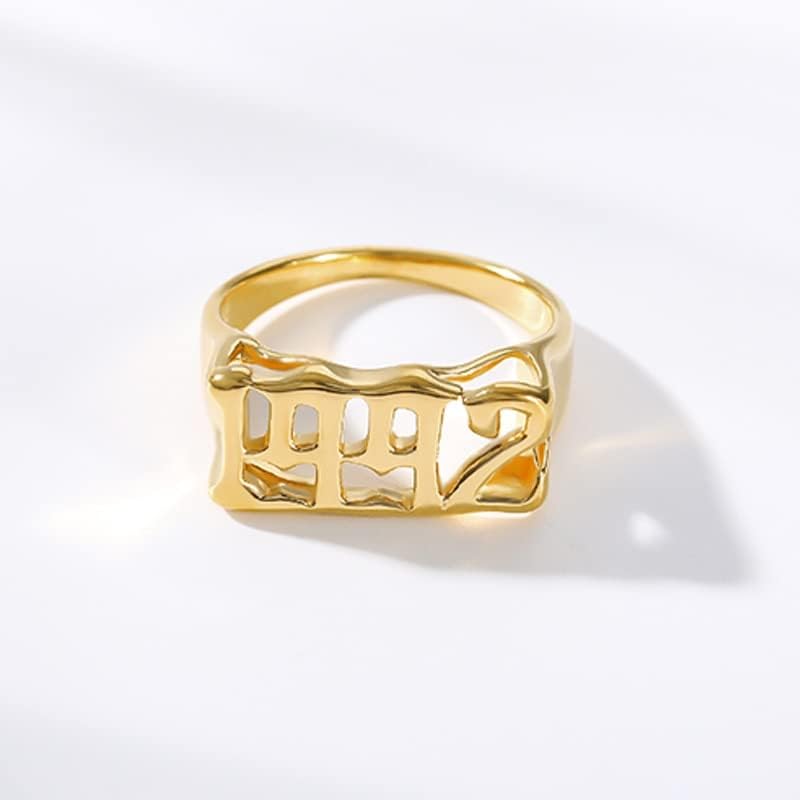 Модни пръстени с номера Oyalma, Изработени по поръчка Пръстени с номера 1995 1996 1997, Бижу Пръстен С Окачване, Златни Пръстени,