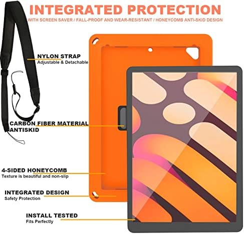 Устойчив на удари Защитен калъф, съвместим с iPad5/ iPad6/ Нов iPad9.7/2018, 9.7-инчов калъф за таблет с въртяща се на 360 ° стойка /