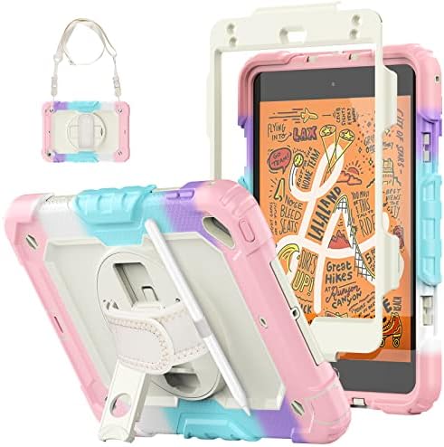 Детски калъф SEYMCY за iPad Mini 5 /iPad Mini и 4 поколение 7,9 инча, надеждна защита на целия корпус със защитно фолио за екрана, Въртяща
