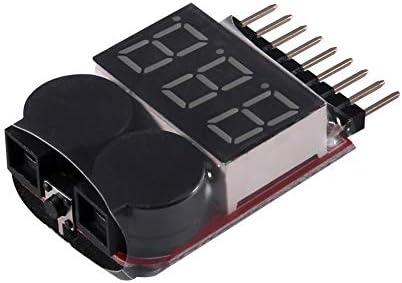 Алармената система се проверява за напрежение на батерията Aoicrie 2 pack Lipo, детектор за Напрежение на батерията RC Липо с led индикатор за литиева батерия 1-8 S 1655