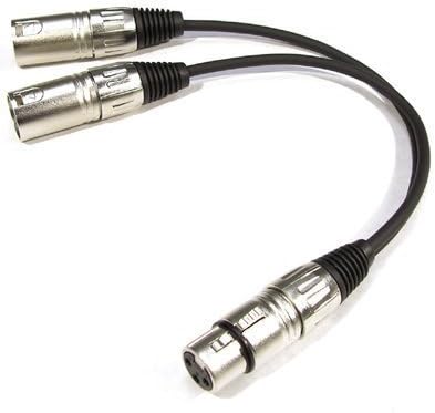 Waling Y-образни кабели Kirlin с дължина 1 метър - Съединители XLR за два XLR-конектори - Сплитер кабел Y-образен кабел серия 1,' Pro
