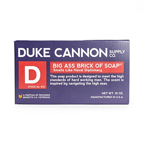 Компанията Duke Cannon Supply Co. Голямо парче сапун за мъже - Морска дипломация, 10 унции.