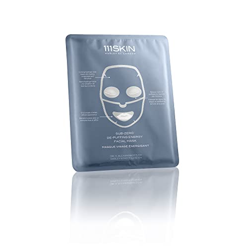 Енергийна маска за лице 111SKIN Sub-Zero, без мирис и Без ароматизатори | Стяга, изглажда и освежава | Пептиди и кофеин | Комплект