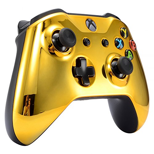 Екстремни хром златен преден корпус, предна панел на контролера на Xbox One S и Xbox One X - контролер комплект не е включена