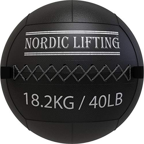 Nordic Lifting Wall Ball 40 килограма, в комплект с Обувки Venja Размерът на 7 - Черен Червен