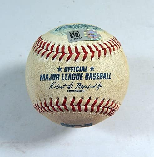 2019 Oakland Athletics Pit Pirates Използвана Бейзбол Франки Монтас Тъкър Фал - Използваните Бейзболни Топки