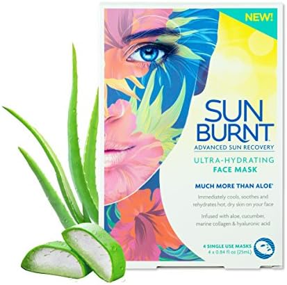 Ультраувлажняющая маска-лист за лице от слънчеви изгаряния, улучшающая възстановяването след слънчеви бани, грижи се за суха, увредена