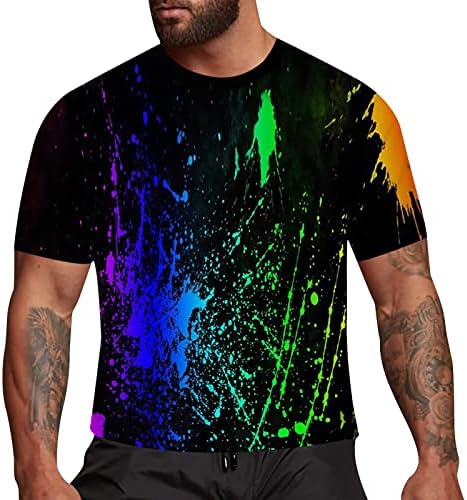 Летни Ризи за Фитнес Мъжки Мъжки Ризи Унисекс С 3D Модерен Принтом Ризи за Възрастни Топ с Къс Ръкав Тениски