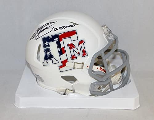 Джони Манзил Heisman подписа мини-каска Texas A& M Stars and Stripes Mini-JSA W - Мини-Каски за колеж с автограф