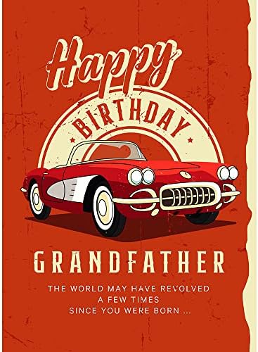 Първокласна Поздравителна картичка за рожден ден дядо (Grandfather), Направено в Америка, Екологично Чист, Плътен Картичка с Премиальным плик 5 инча х 7,75 инча, Опакован в ?