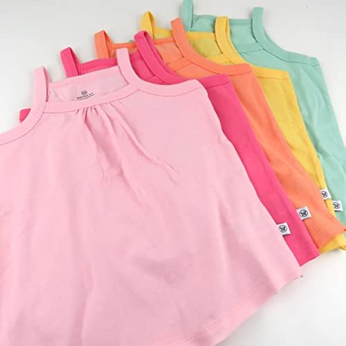 Тениски HonestBaby за малки момичета от органичен памук в 5 опаковки
