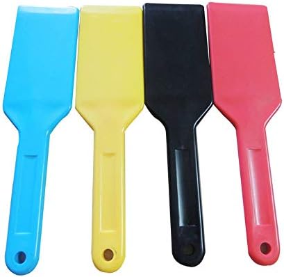 4 комплекта Касети Шпатула Ситопечат Пластмасов Нож Нож За нанасяне на мастила с Лопата Инструмент е Подходящ DIY (69 мм)