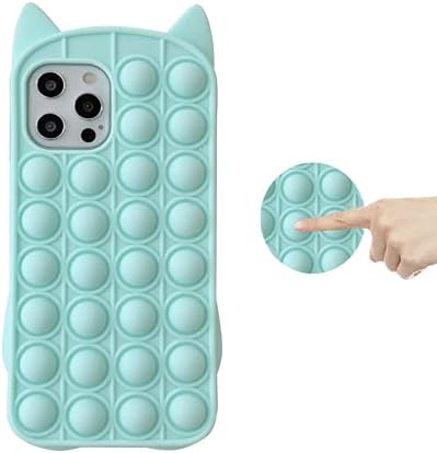 Калъф за телефон MOESOE Pop Fidget за iPhone 11, Силиконов балон за облекчаване на тревожност и стрес, Играчки за момичета, Момчета, Мъже,