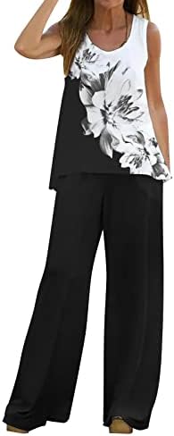 Женски костюм-рокля, Дамски тоалети от 2 теми, Секси Блузи с флорални принтом в стил бохо, Широки Панталони, Комплекти, Мини