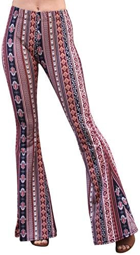 Удобни Ластични панталони-клеш в стил Бохо 70-те с висока Талия Daisy Del Sol са Подходящи за Расклешенных панталони за йога Lounge