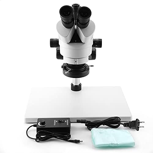 Микроскоп Tonsa Zoom, Стерео Съставен Микроскоп 3,5 X-90X, Професионално led осветление за оборудване за обработка на електронна индустрия (штепсельная щепсел САЩ)