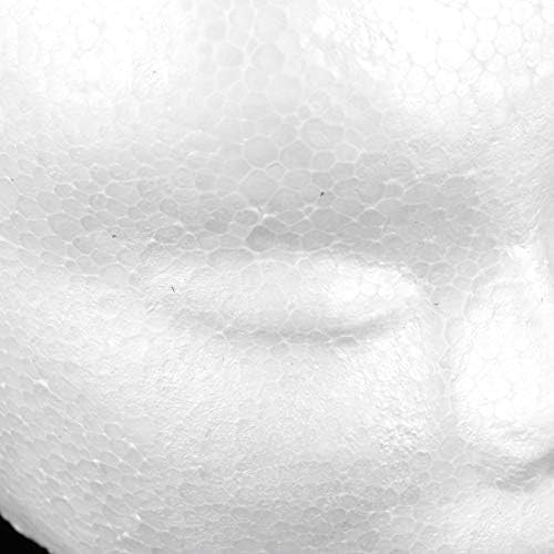 Amosfun Бяла Витрина, Дамски Мъжки Главата на Манекена Козметика Модел на Главата Перука Дисплей Пенопластовый Манекен Очила, Шапка, изкуствена коса Поставка за Шапка