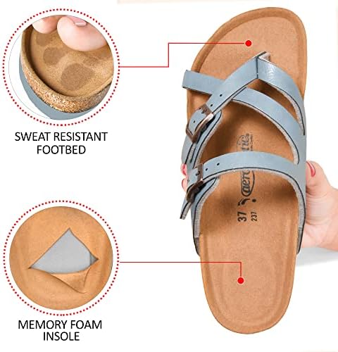 Корк стелки AEROTHOTIC Memory Foam за женски сандали с допълнителен комфорт и супинатором