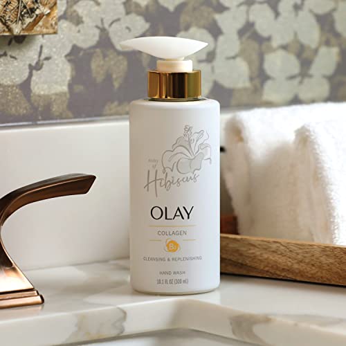 Olay Почистване и възстановително средство за измиване на ръцете с витамин В3 + Колаген, 10,1 течни унции (опаковка от 4 броя)
