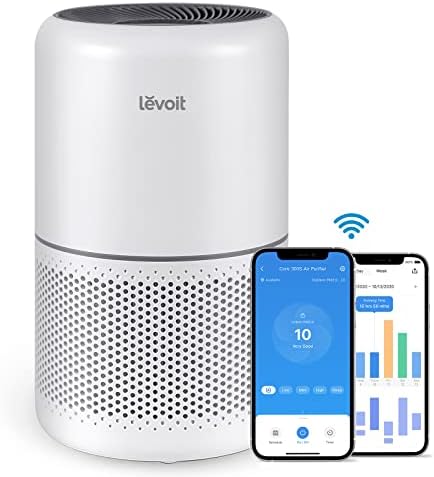 Пречистватели на въздух LEVOIT за голяма стая на Дома, smart Wi-Fi и сън, Vital 200S, Бял и пречистватели на въздух за Дома Спални H13 True
