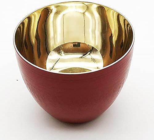 Традиционната Лачена Чаша Занаятчийска SCW-GK604 С Двойна Вътрешна Златни Червена Сардиной